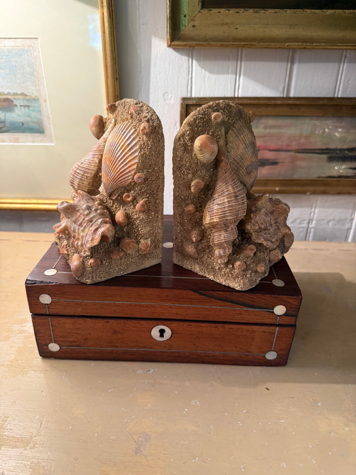 Vintage Shell Bookends