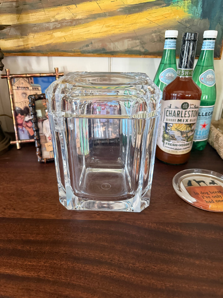 Mid Century Lucite Ice Bucket
