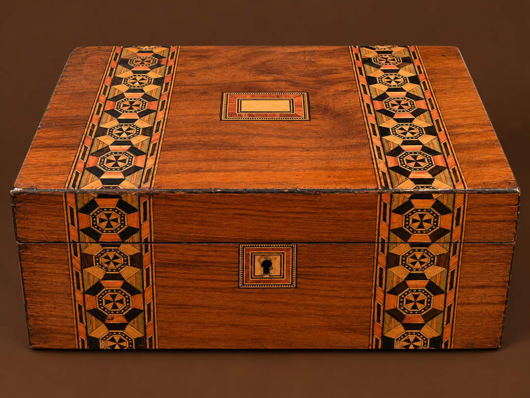 19th century inlaid mahogany English box