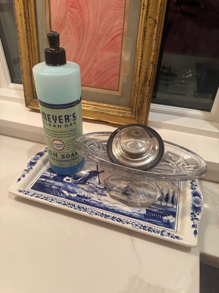 Greek Key Glass Dish, I love  this to hold things but a sink!