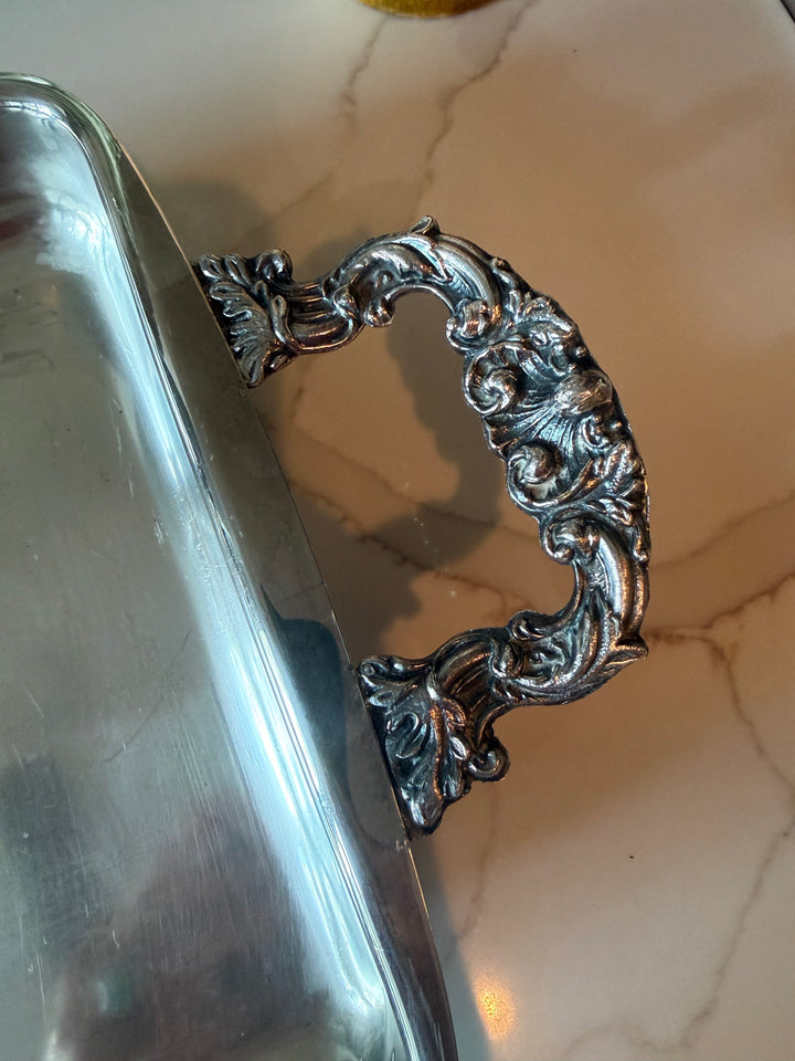 Silver Plate Footed Pan