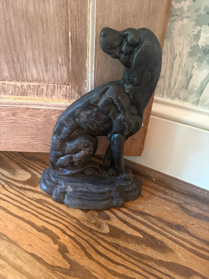 Black Dog cast  iron Doorstop