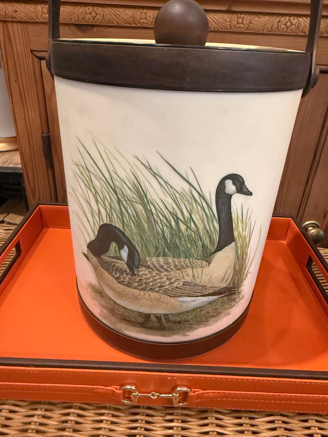 Vintage Ice Bucket w/Duck Motif