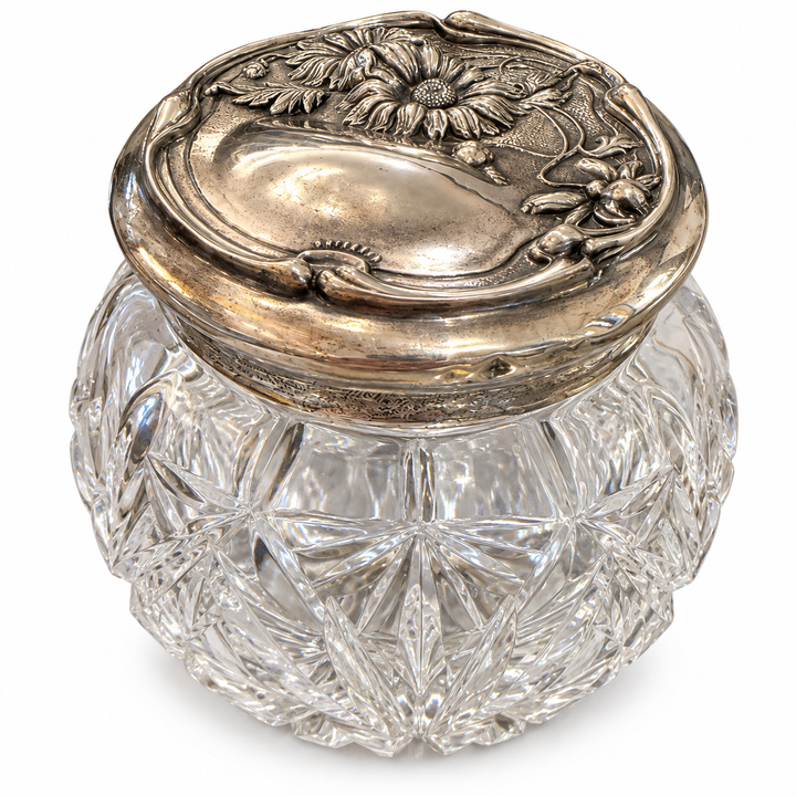 Vanity Jar with sterling lid