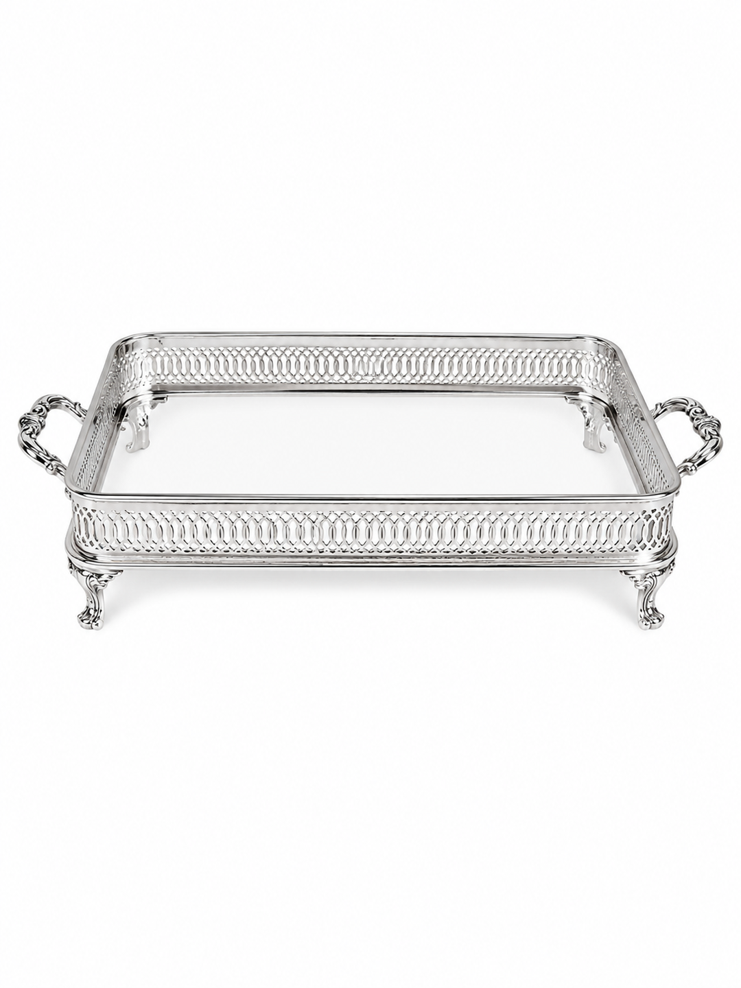 Repurposed footed silver plate casserole base