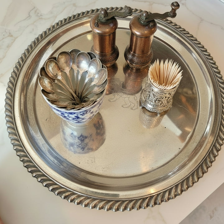 Silver on Copper Sphynx Tray