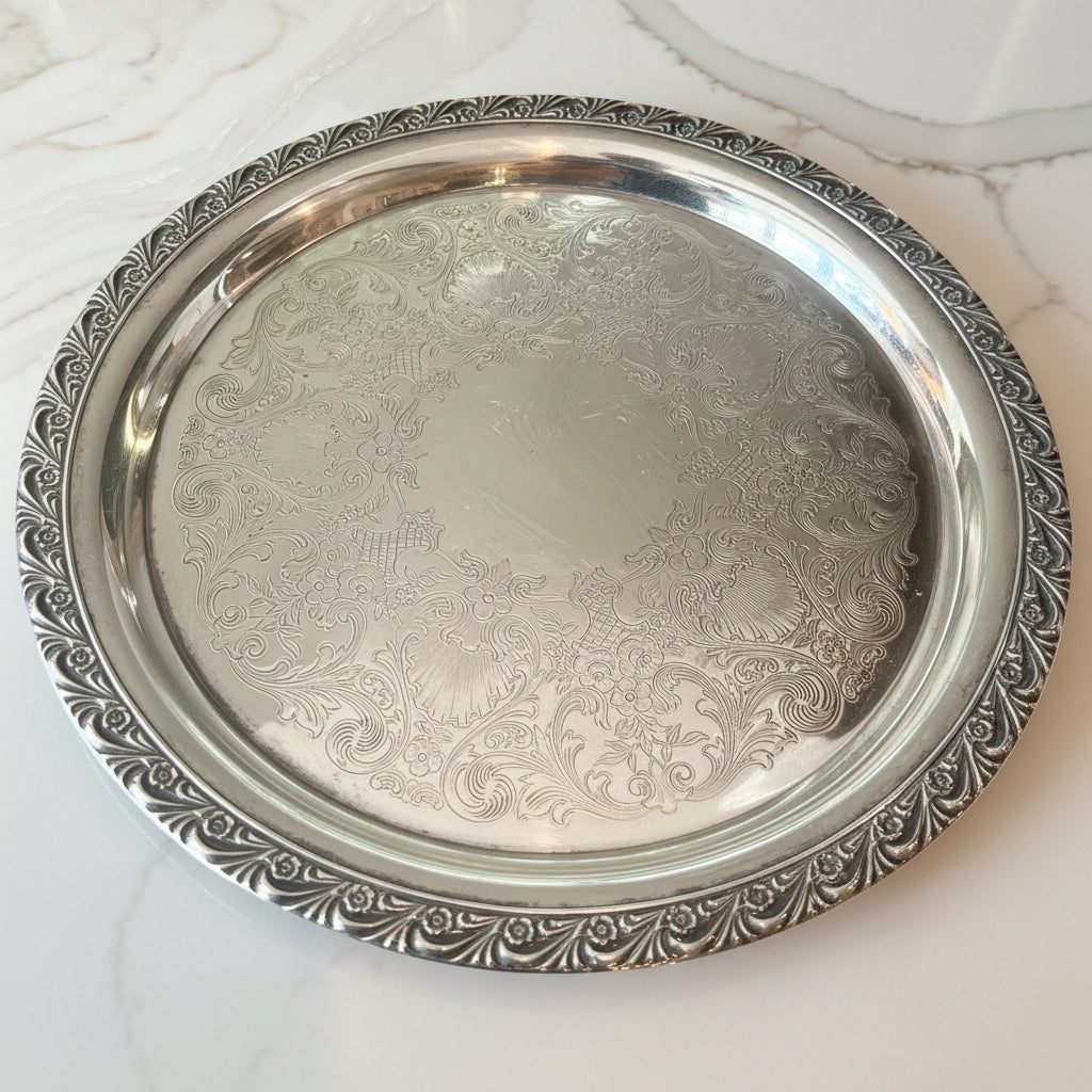 Petite Round Tray w/pretty trim