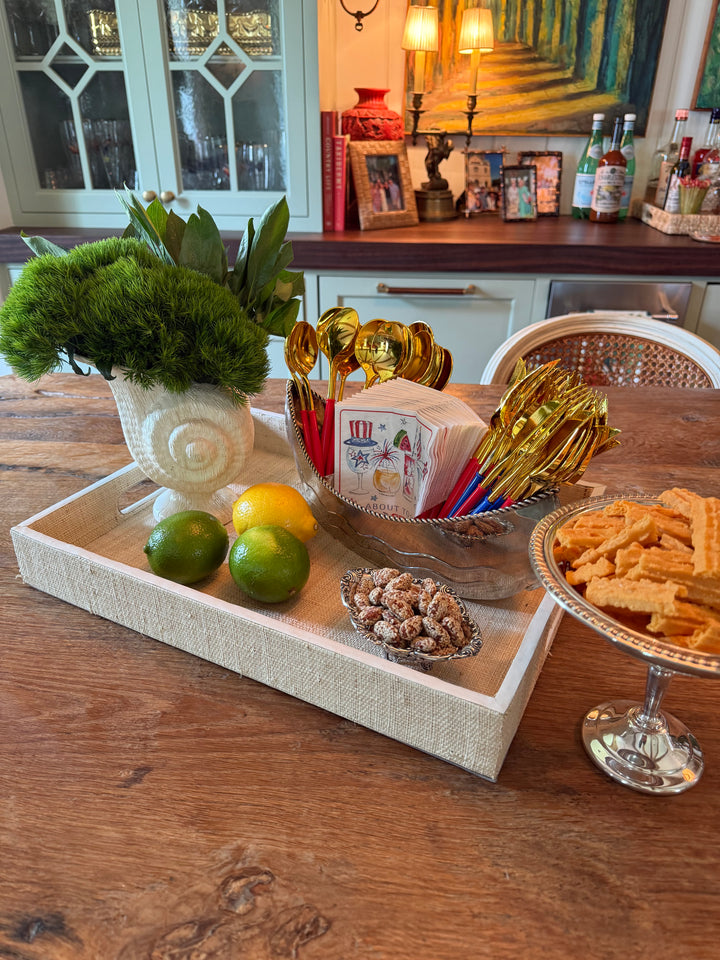 Vintage Silver Boat Server