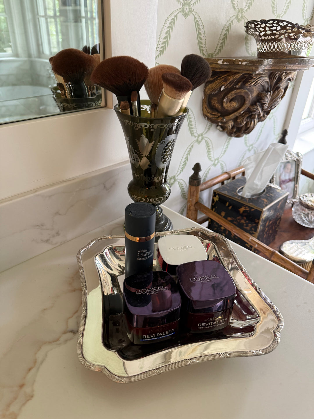 Silver Plate Dresser Tray