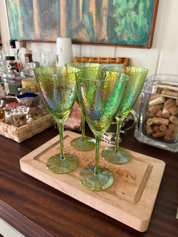 Green Wine Glasses