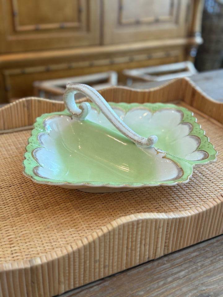 Green & Gold Divided Dish
