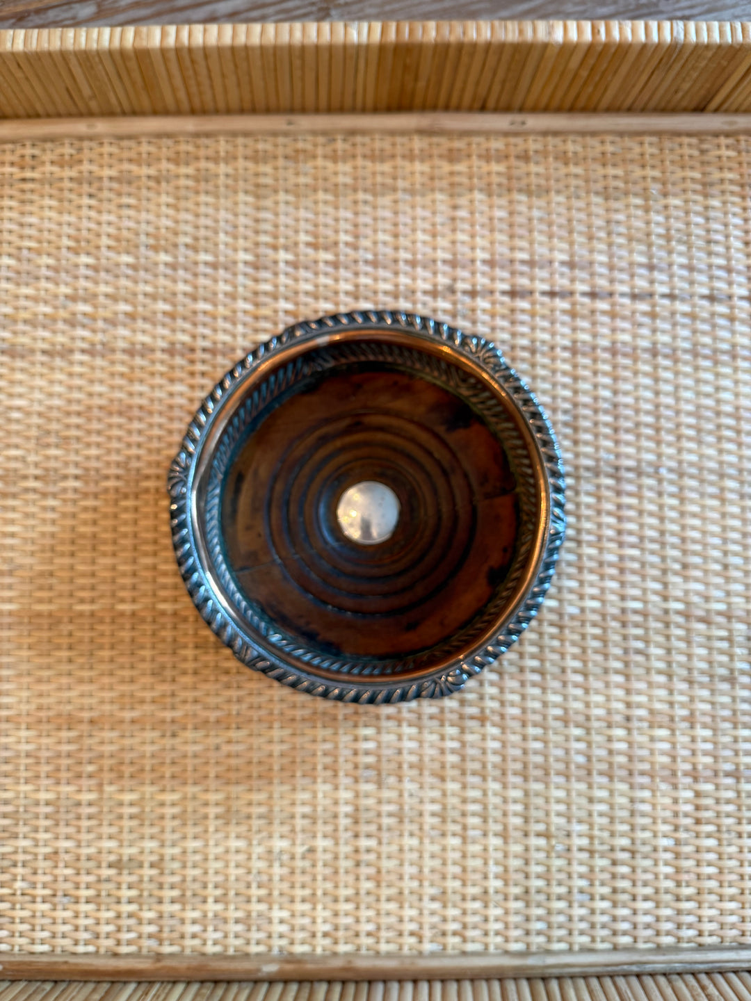 Silver on Copper Wine Caddy