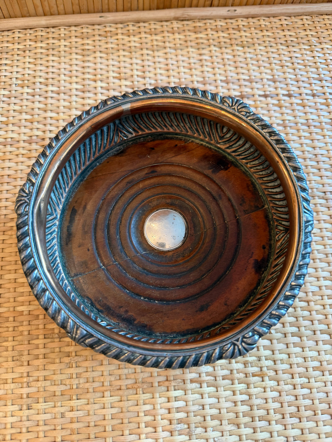 Silver on Copper Wine Caddy