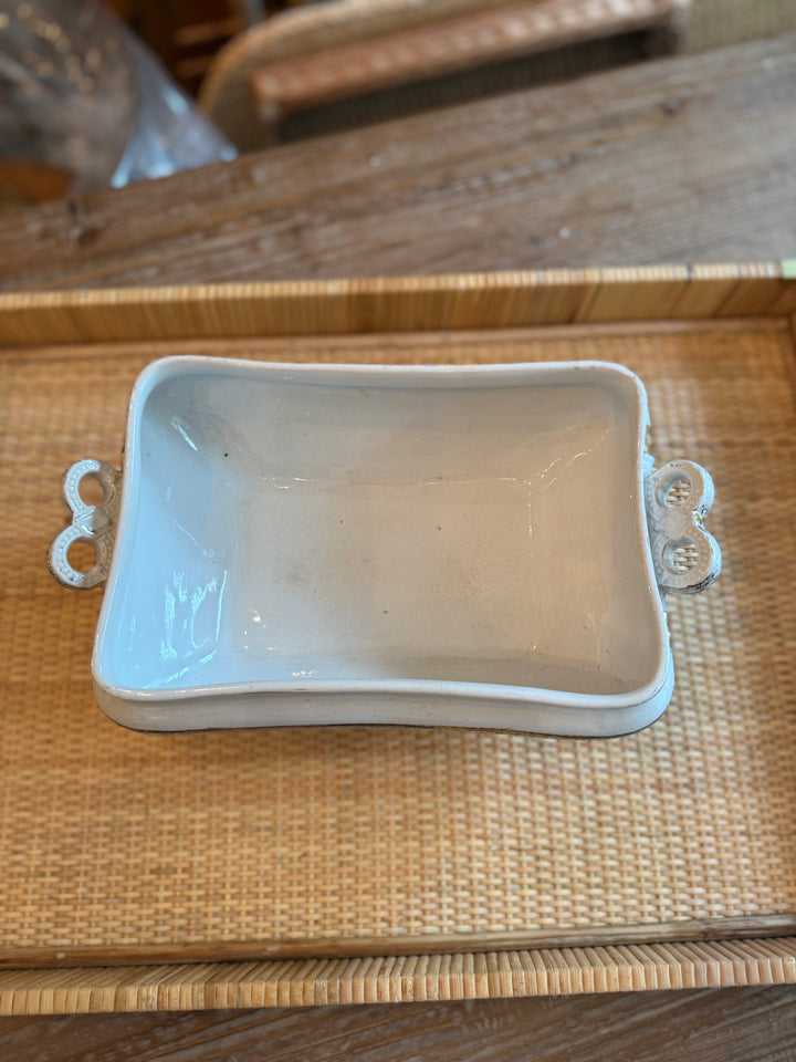 Antique Brown & White Soup Tureen