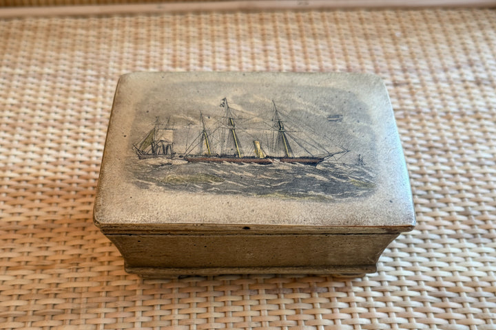 Antique Borghese Ship Box