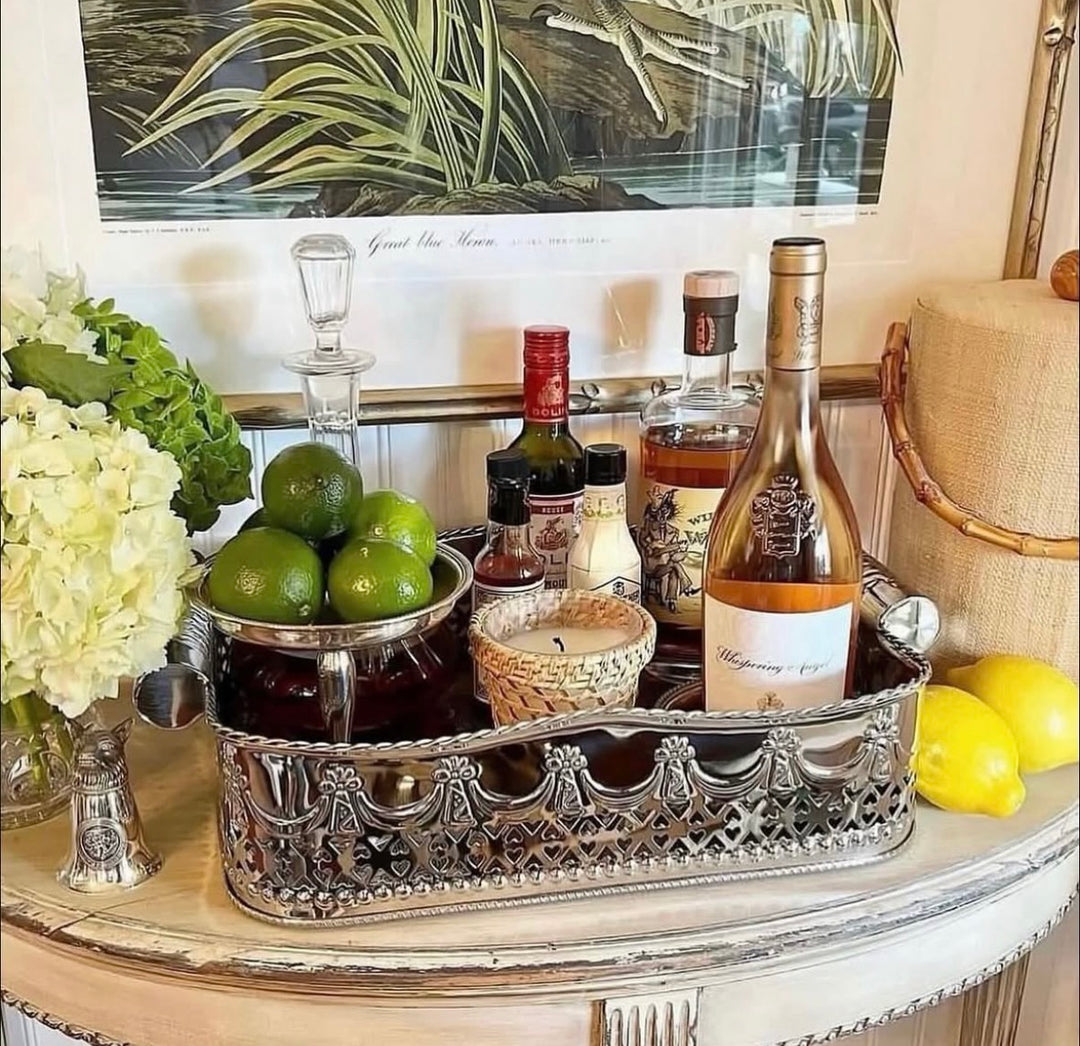 Embossed Gallery Bar Tray