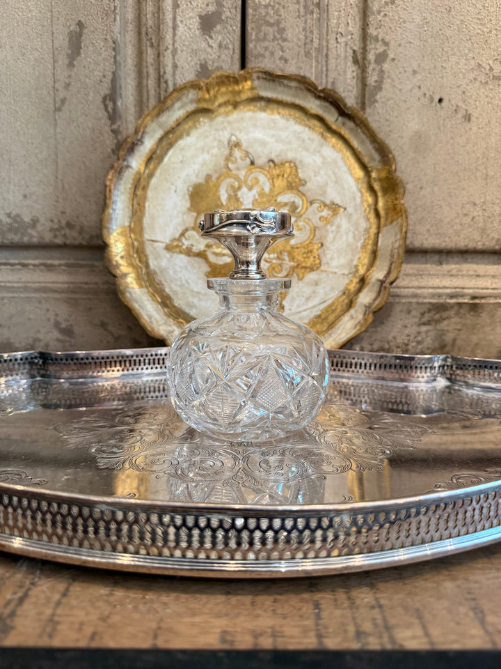 Crystal Vanity Jar with Sterling Lid