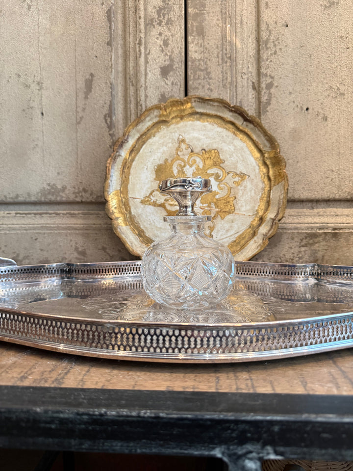Crystal Vanity Jar with Sterling Lid