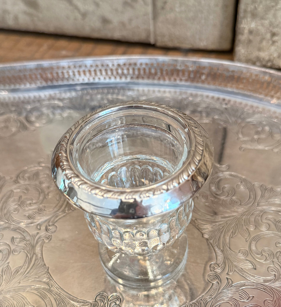 Sterling Rim Toothpick Holder