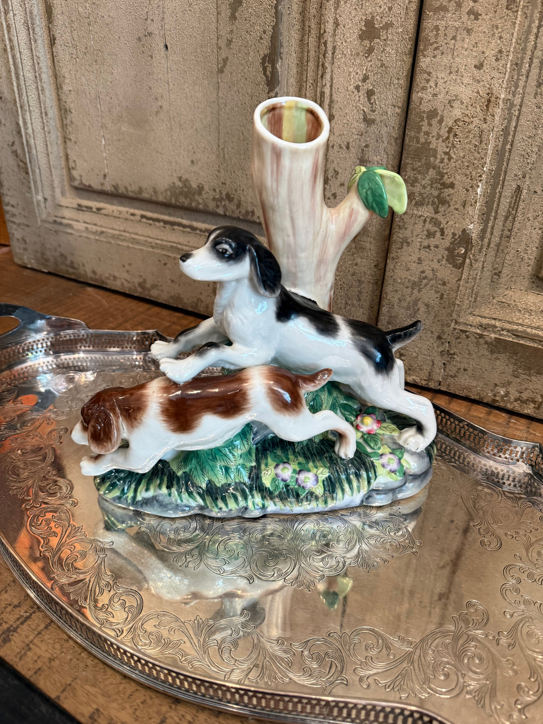 Hunting Dog Vase