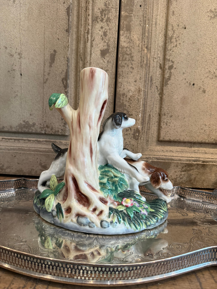 Hunting Dog Vase