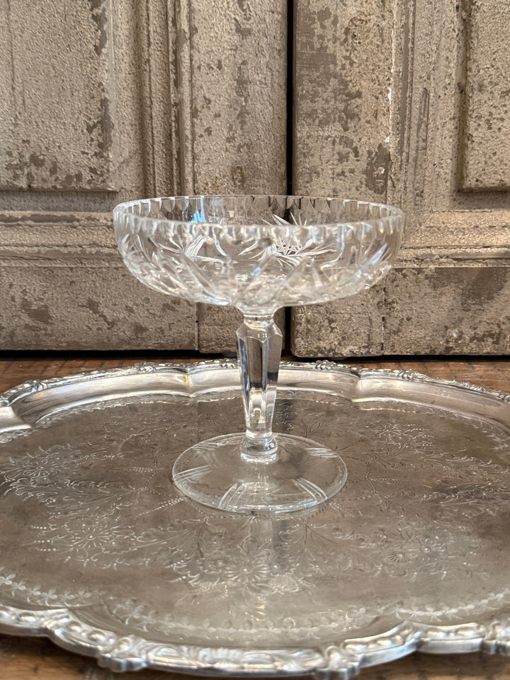 Cut Glass Pedestal Dish