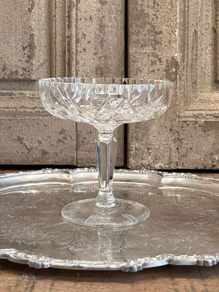 Cut Glass Pedestal Dish