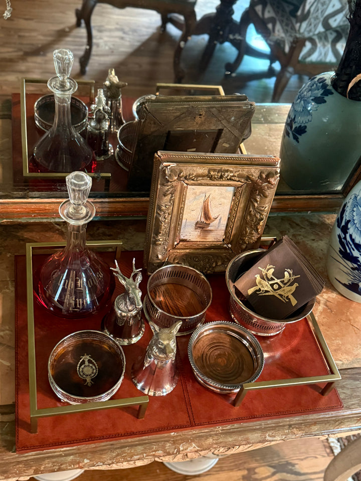 Woodgrain Formica Wine Caddy