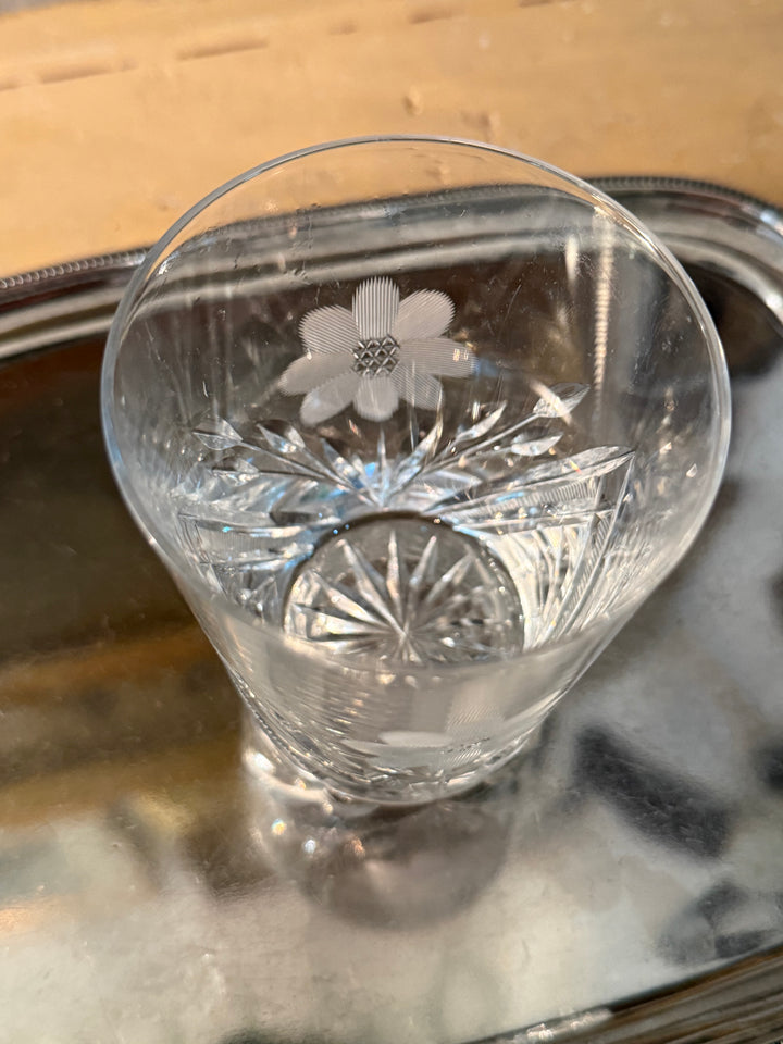 Floral Rocks Glass