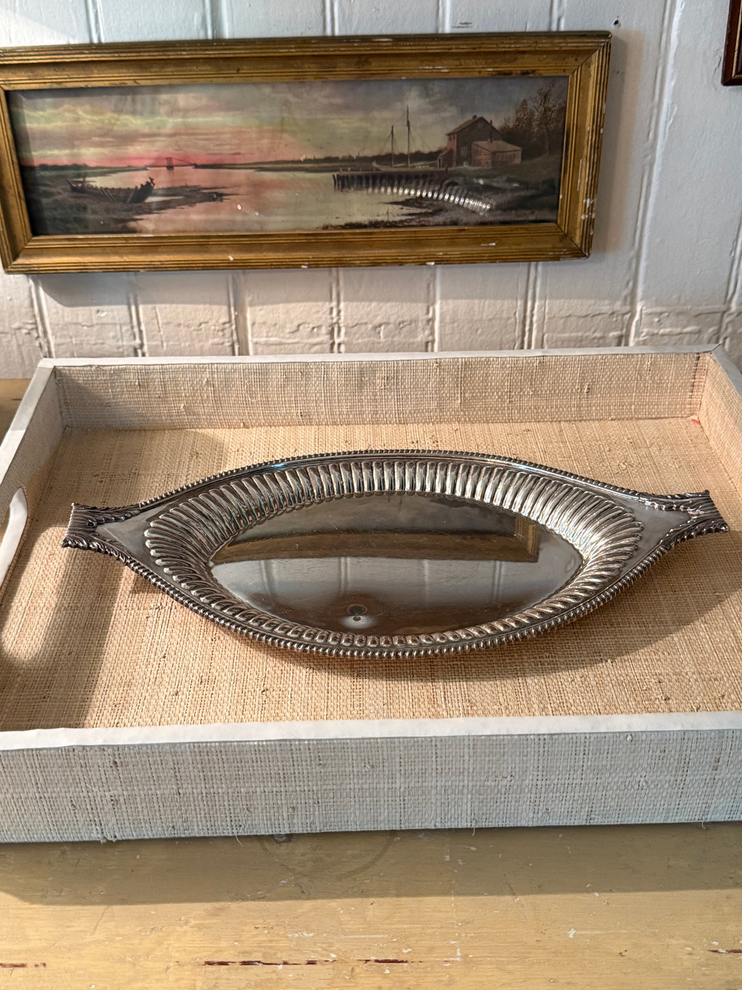 Fluted Petite Silver Tray