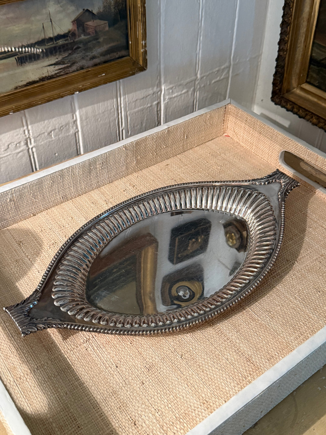 Fluted Petite Silver Tray