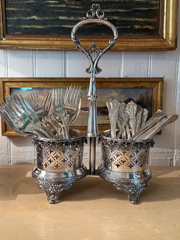 Silver Utensil Caddy