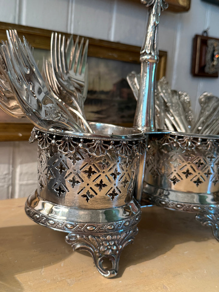 Silver Utensil Caddy