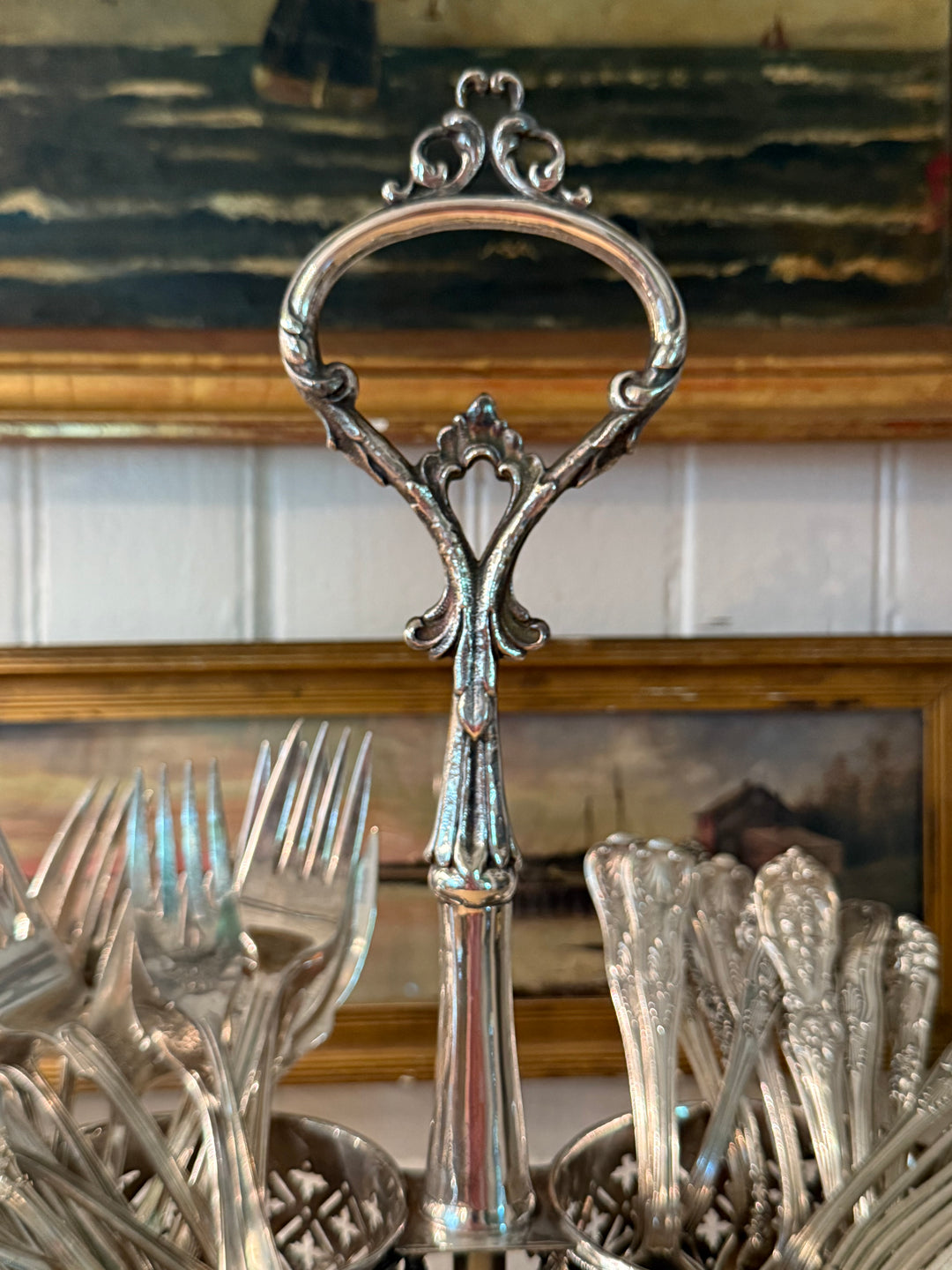Silver Utensil Caddy