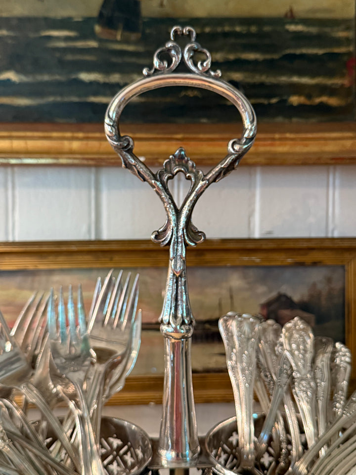 Silver Utensil Caddy
