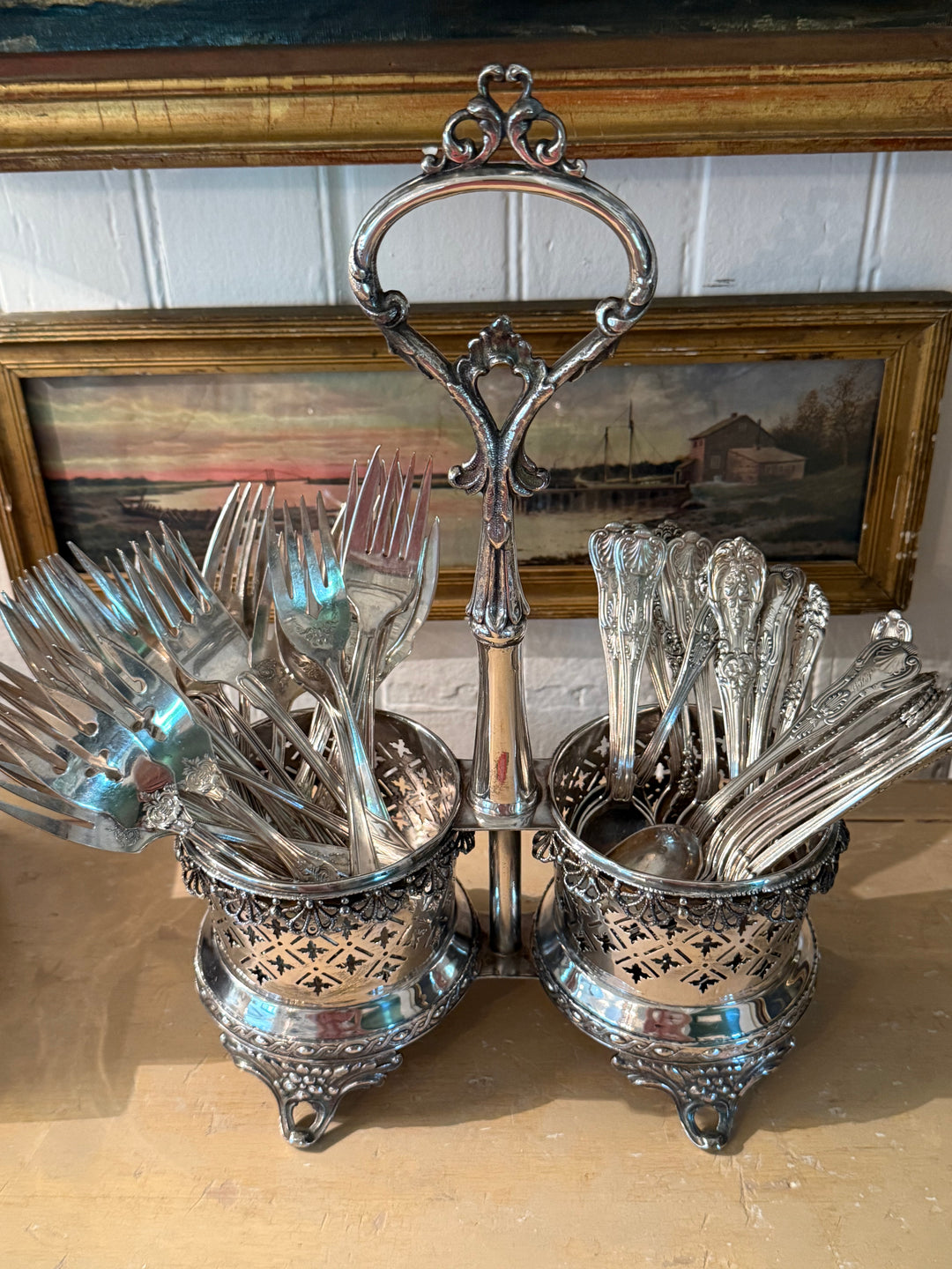 Silver Utensil Caddy