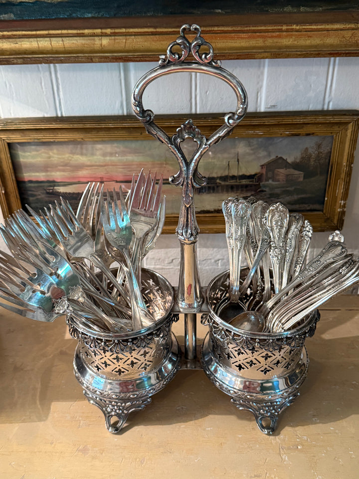 Silver Utensil Caddy