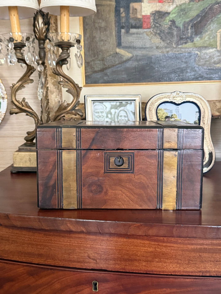 Antique Box with Brass Accents