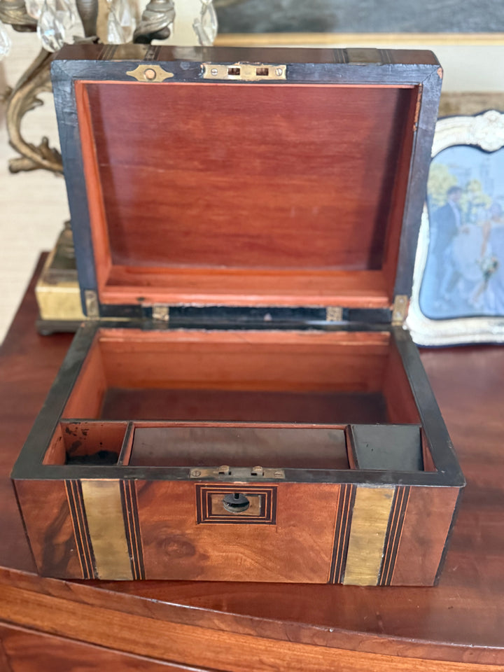 Antique Box with Brass Accents
