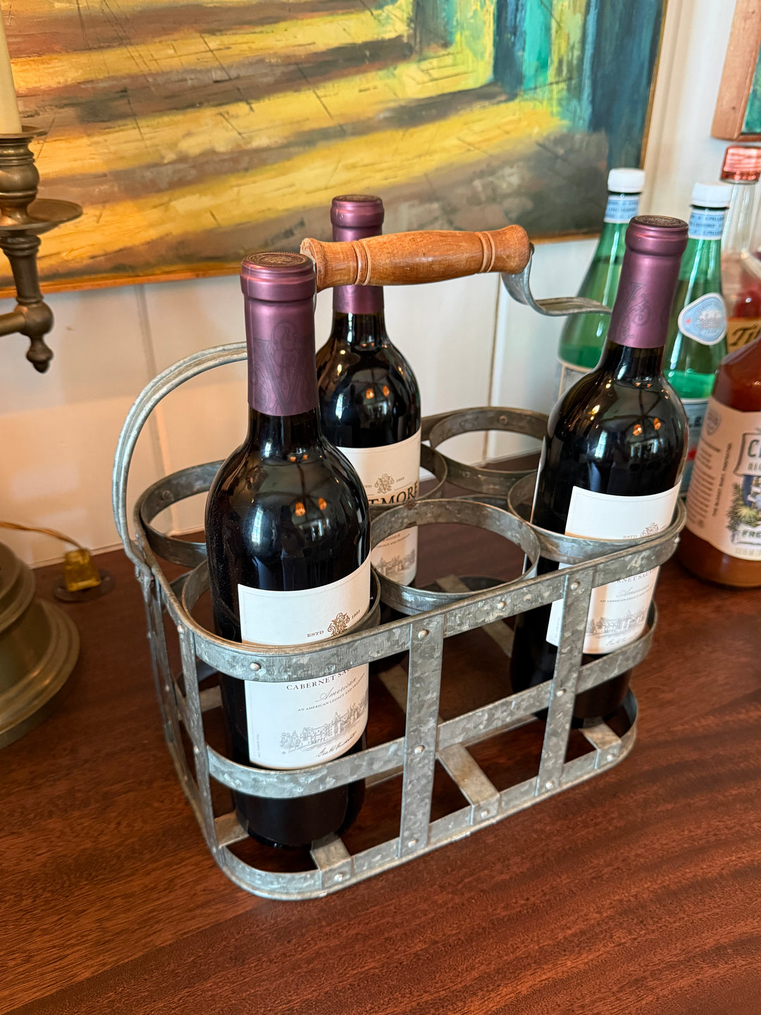 Galvanized Wine Caddy