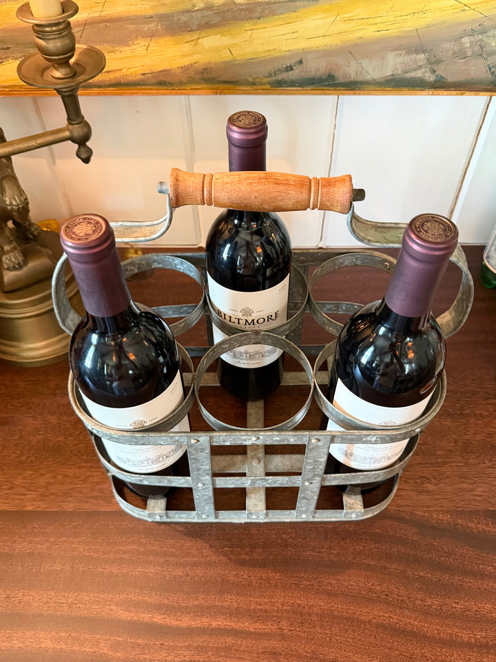 Galvanized Wine Caddy