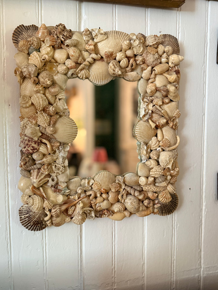 Antique Shell Mirror
