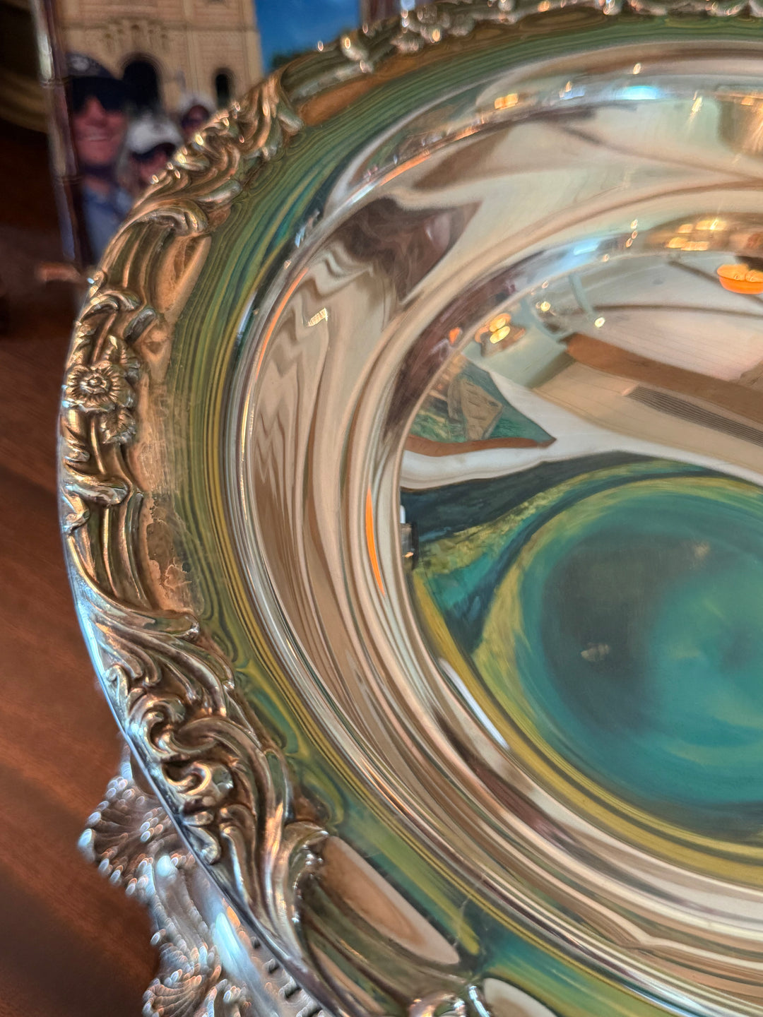 Pedestal Silver Plate Centerpiece Bowl