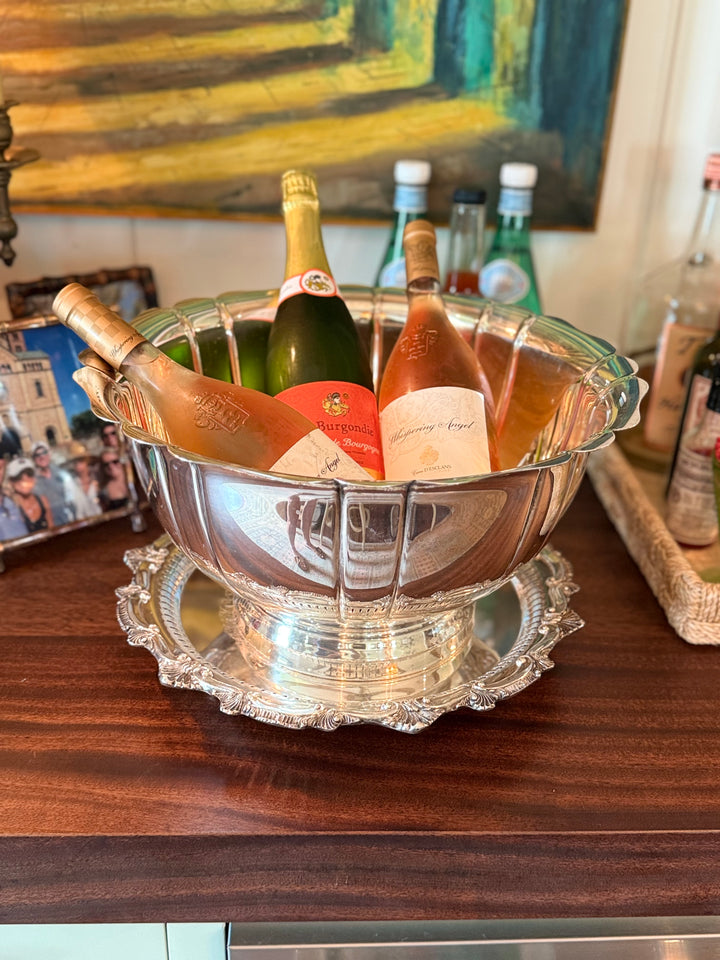 Fluted Silver Plate Wine Chiller