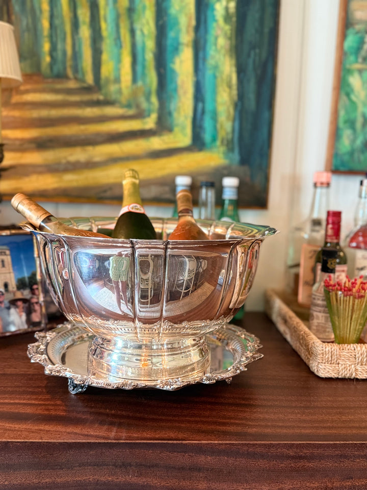 Fluted Silver Plate Wine Chiller