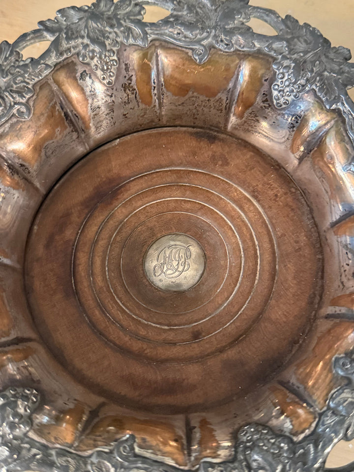 Silver on Copper Wine Caddy
