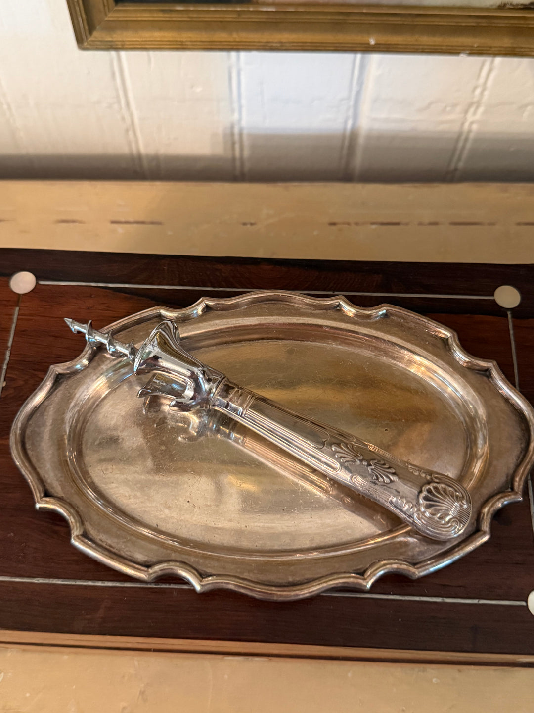 Silver plate cork screw