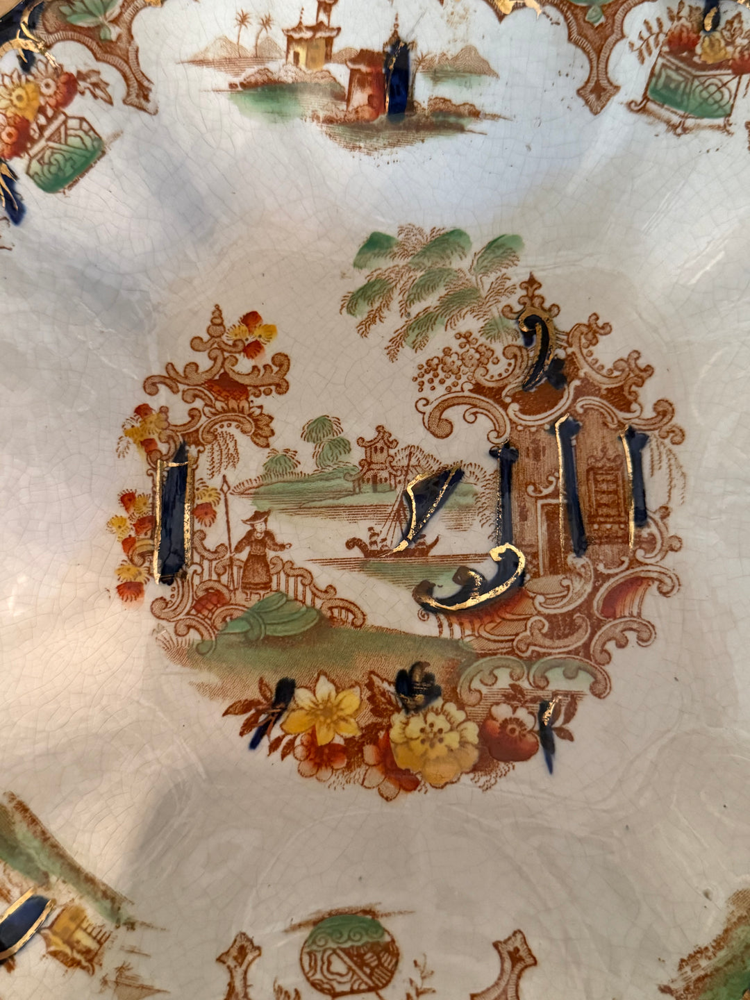 Pair of Vintage Chinoiserie Plates
