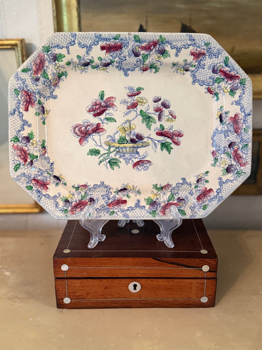 Transfer ware Floral Platter