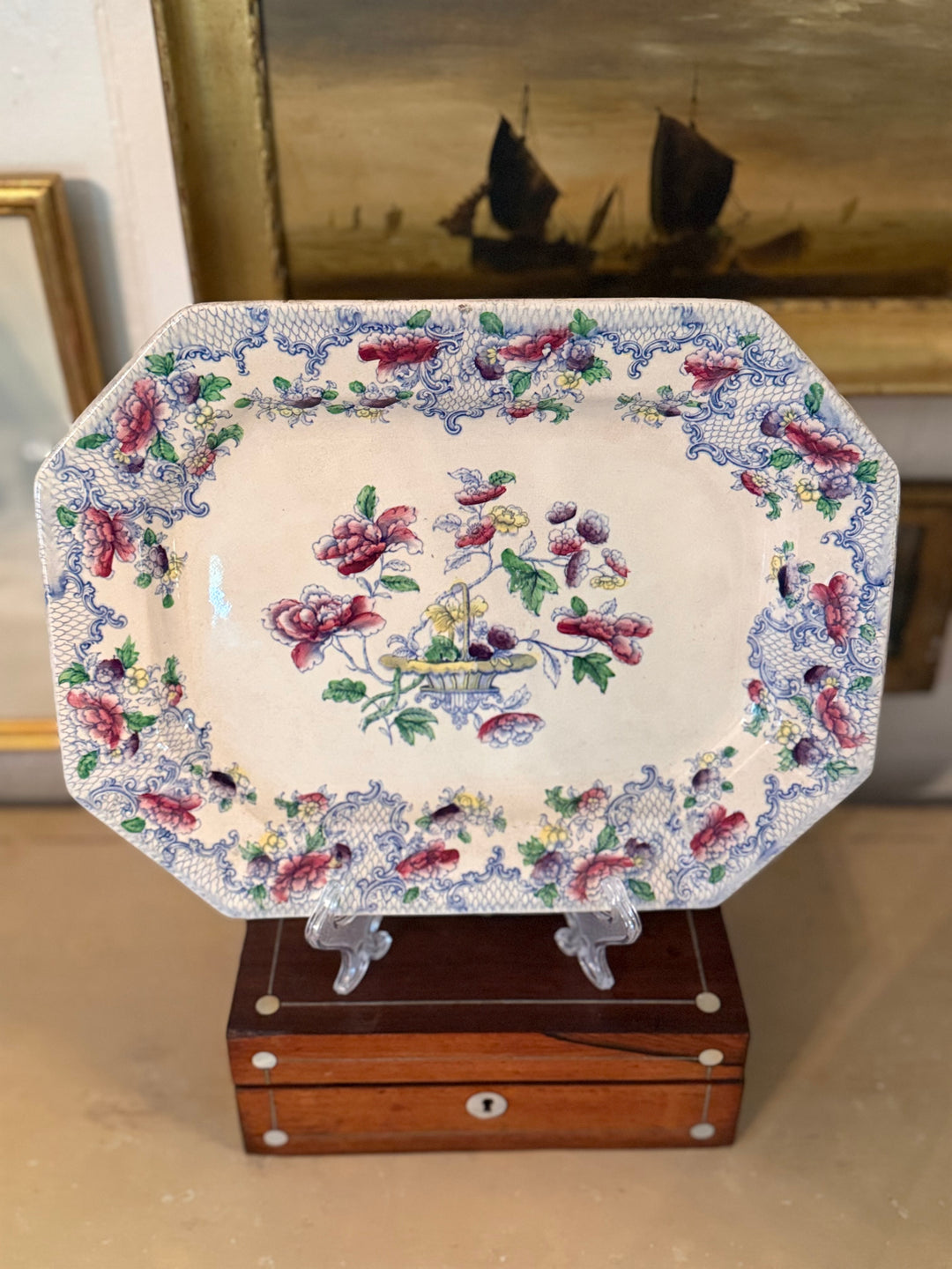 Transfer ware Floral Platter